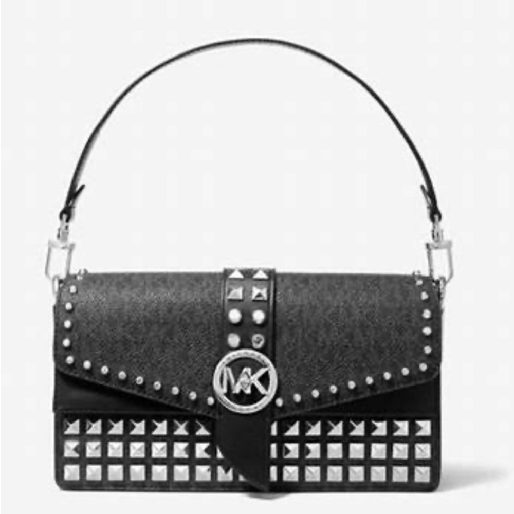 NWT Michael Kors Greenwich Medium Crossbody Bag with Studs